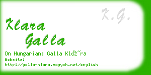 klara galla business card